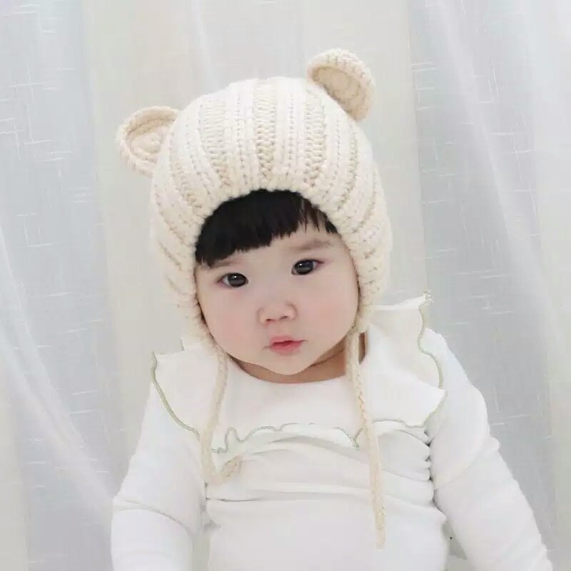 Topi Kupluk Rajut Wol Korea Baby Fashion Import