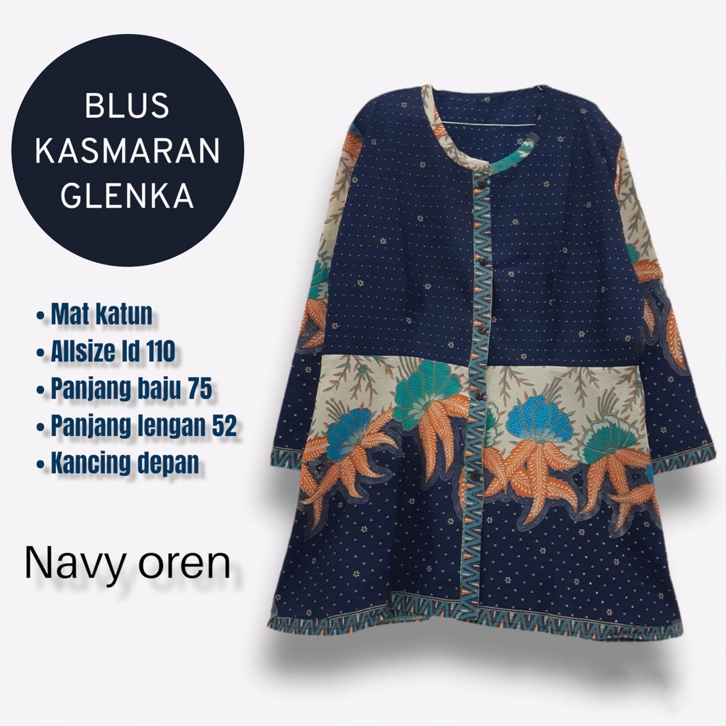 Blus kasmaran Glenka batik solo atasan kerja Blus wanita blus kerja