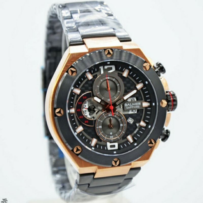 JAM TANGAN PRIA BALMER B-8117  SAPPHIRE ORIGINAL GARANSI RESMI - Black Rose