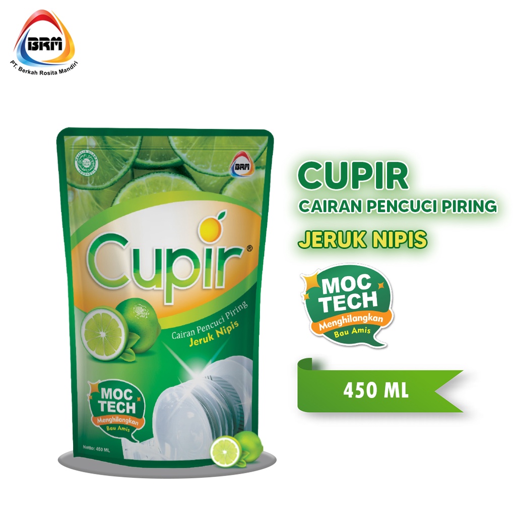 CUPIR Cairan Pencuci Piring Ekstra Jeruk Nipis 450 Ml