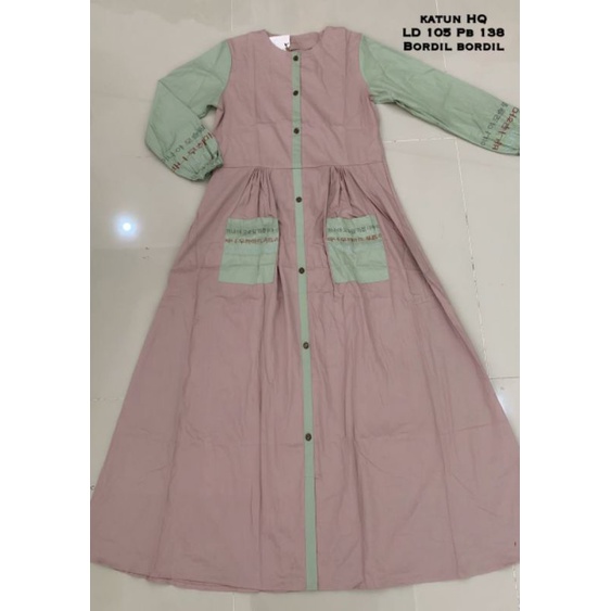 Gamis inayah Replika DANNIS/Gamis katun/gamis terbaru