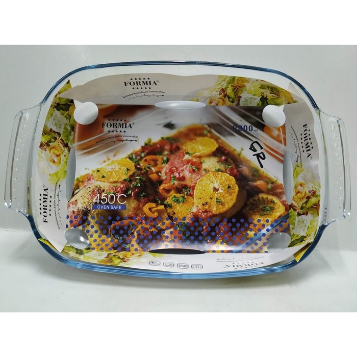 Formia Loyang Segi panjang 2.8 lt Loyang Kaca Formia Segi Panjang 2.8L