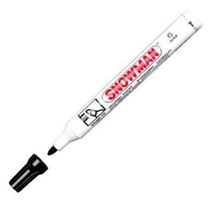 Spidol Snowman Permanent Marker G12 WARNA HITAM