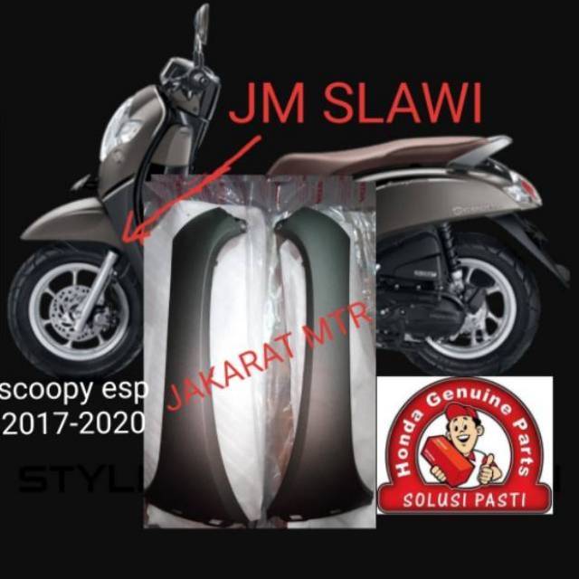 64201-K93-N00ZN Sayap depan garnish lampu new scoopy staylish 2017-2020 warna matte brown ori honda ahm