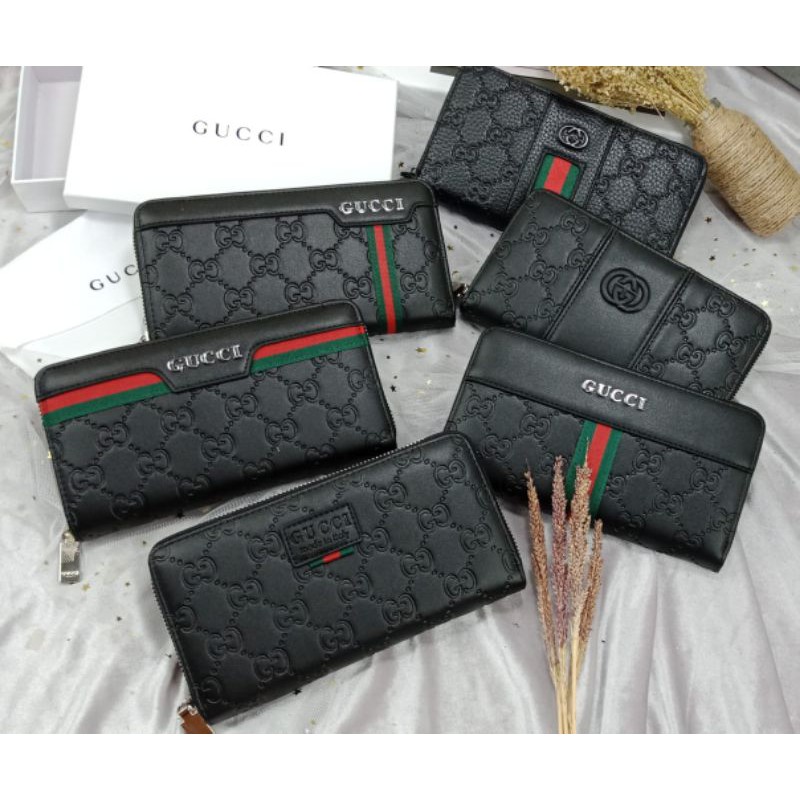 Dompet fashion wanita emboss gc resleting UK 20 x 10cm import