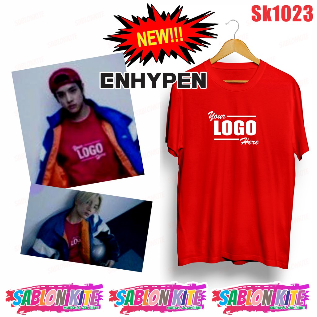 MURAH!!! KAOS KPOP YOUR LOGO HERE SK1023 UNISEX COMBED 30S