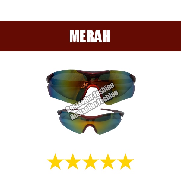 KacaMata Sepeda Olahraga Outdoor Motor Outdoor Bike Sporty Lensa Anti UV Biker Goes Sunglasses Kacamata Gaya Sporty Pria Wanita