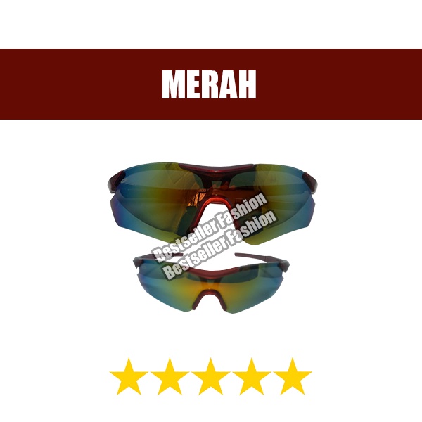 KacaMata Sepeda Olahraga Outdoor Motor Outdoor Bike Sporty Lensa Anti UV Biker Goes Sunglasses Kacamata Gaya Sporty Pria Wanita