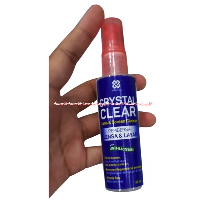 Primo Crystal Clear 60ml Pembersih Lensa layar Lens Cleaner anti Bacterial Pembersih Kaca Monitor Kacamata Kamera