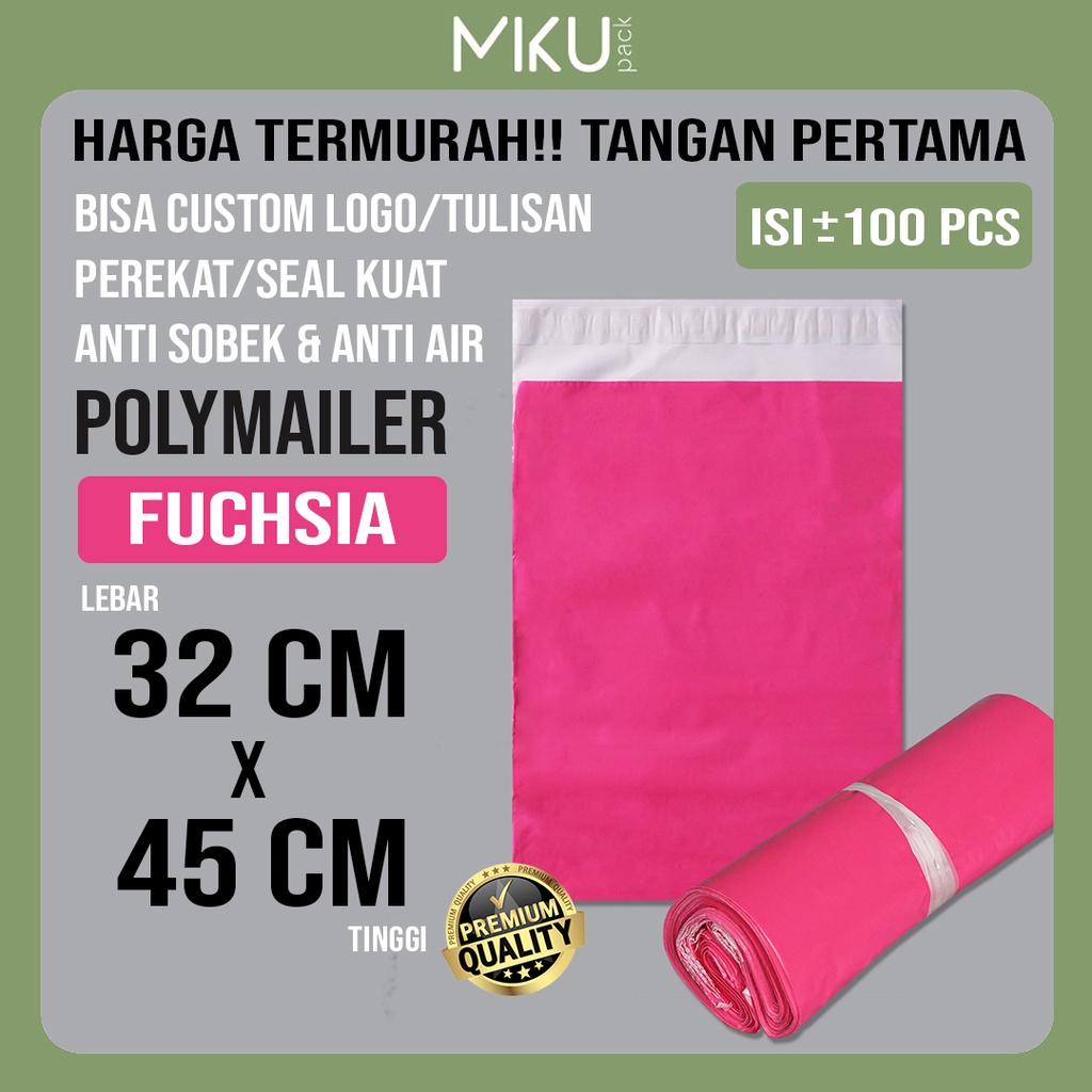 

32x45CM AMPLOP POLYMAILER KANTONG PLASTIK POLYBAG AMPLOP PACKING OLSHOP – FUCHSIA