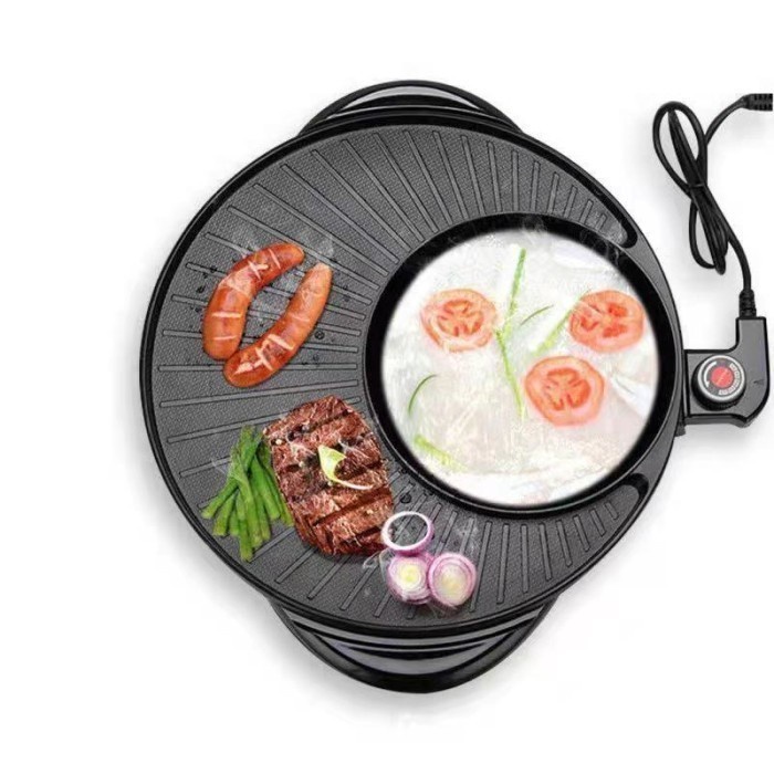 Panci Hotpot bbq 2 in 1 Elektrik steampot PRAKTIS