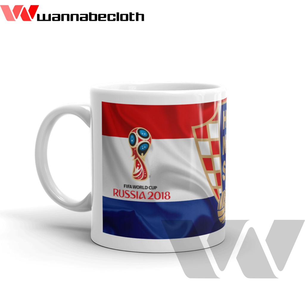 Gelas Mug Keramik Souvenir Piala Dunia World Cup 2018 Kroasia Croatia Flag