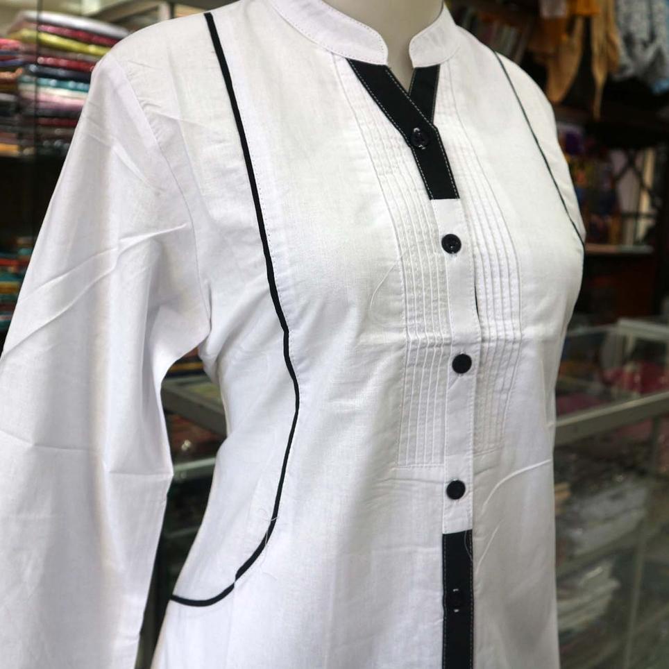 Sudah READY.. baju muslim putih perempuan remaja dewasa ODYS tunik santri putri