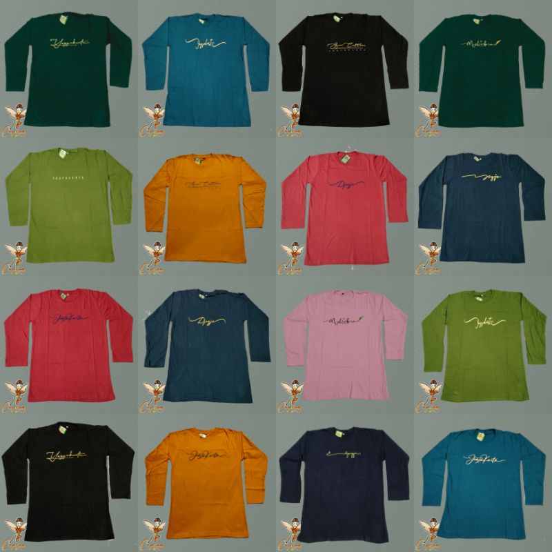 KAOS JOGJA LENGAN PANJANG BIG SIZE XXL - XXXL - XXXXL . KAOS JOGJA LENGAN PANJANG UKURAN JUMBO