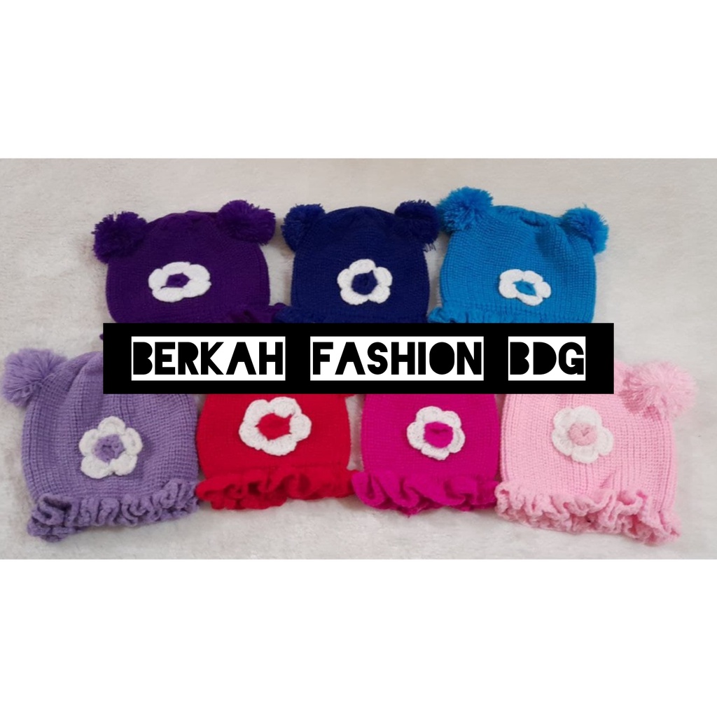 Kupluk Bunga Kupluk Anak Renda Motif Bunga Bordir Nama Suka Suka 0-2 Tahun