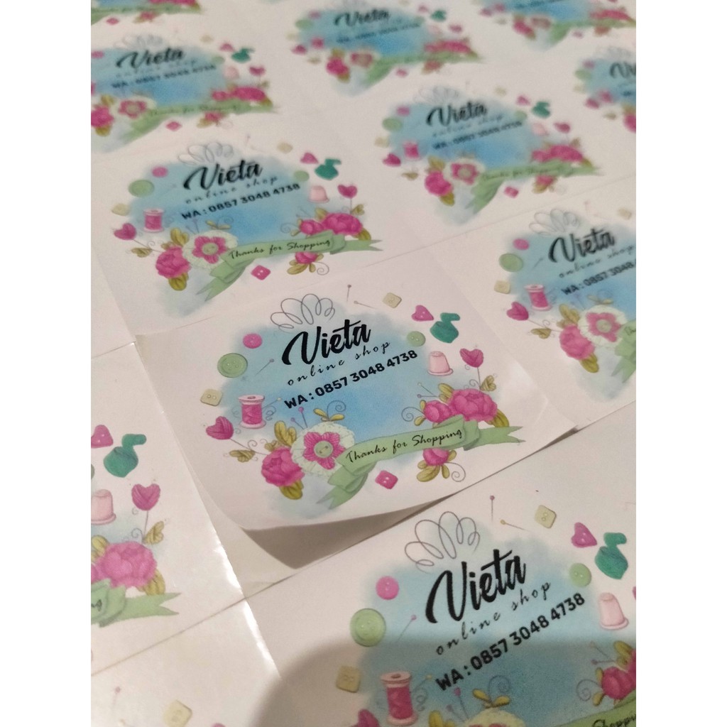 

(Ulemimo) Sticker Olshop Murah Waterproof Vinyl Kotak 4x5 cm, bisa untuk label makanan dan minuman