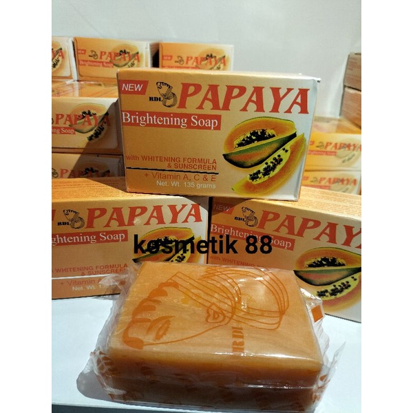RDL SABUN PEPAYA 135GR/SABUN PEPAYA EKSTRACK/SABUN PEPAYA PT AMOSYS ORIGINAL/Sabun Pepaya Philippine