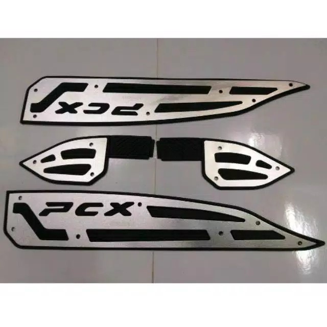 Bordes Pijakan Kaki Pcx 150 New Stainless Karpet Bordes Injakan Kaki PCX150 Cnc Aksesoris Variasi PCX 150