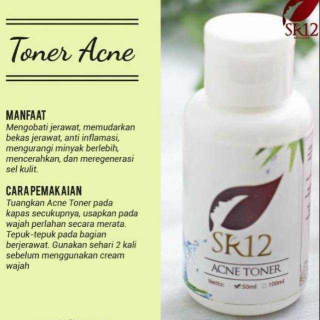 Pembersih Make up acne toner SR12 BPOM ORIGINAL