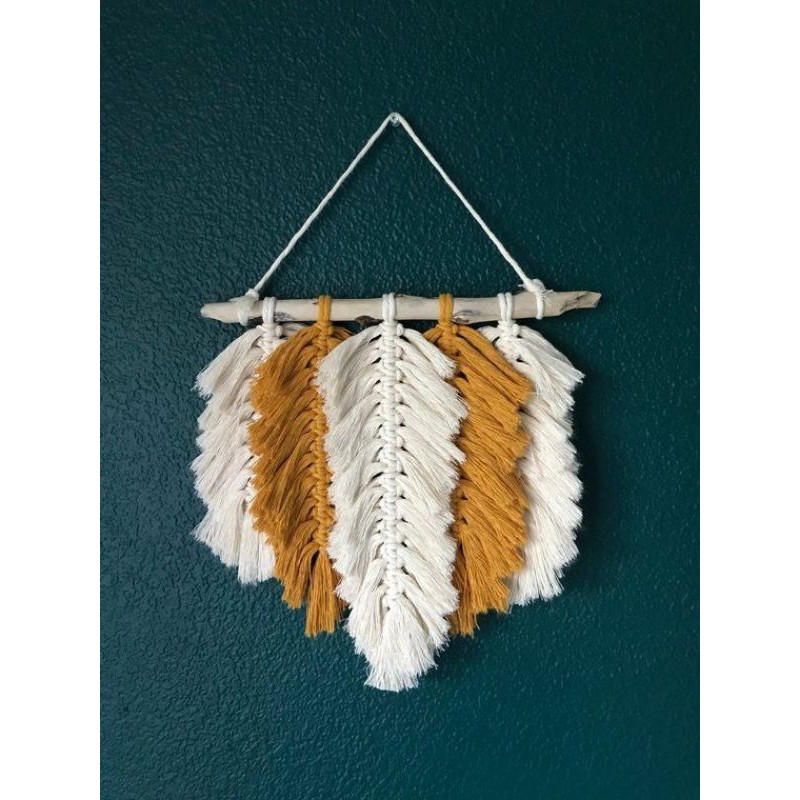 READY STOK) macrame hiasan dinding daun / macrame wall hanging (HD 034)