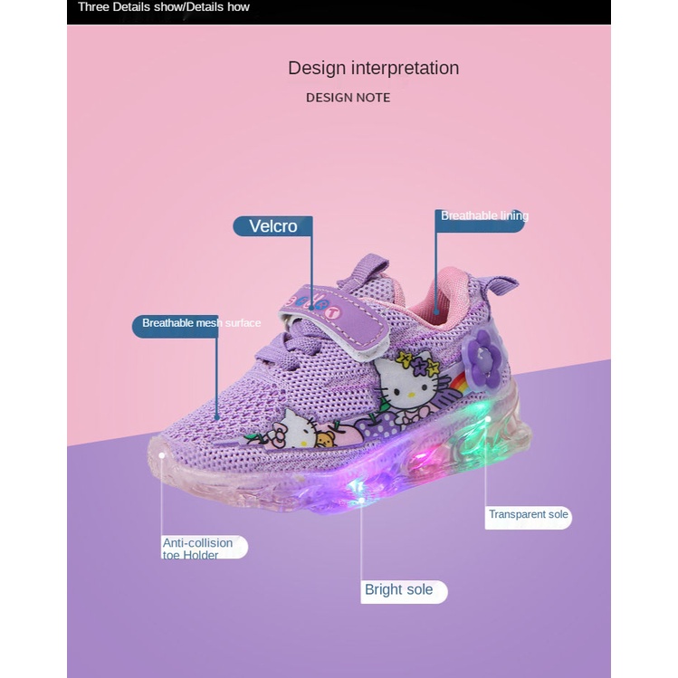 Sepatu Anak Laki Laki - Sepatu Anak Perempuan Shoes MOTIF 027 LED Sepatu Sport Anak Casual Import