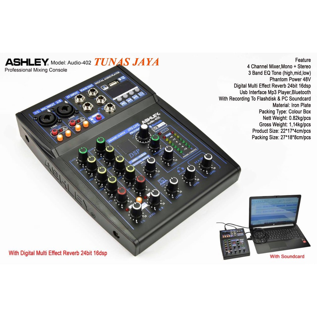 Mixer 4 Channel Ashley Audio402 Audio 402 Original