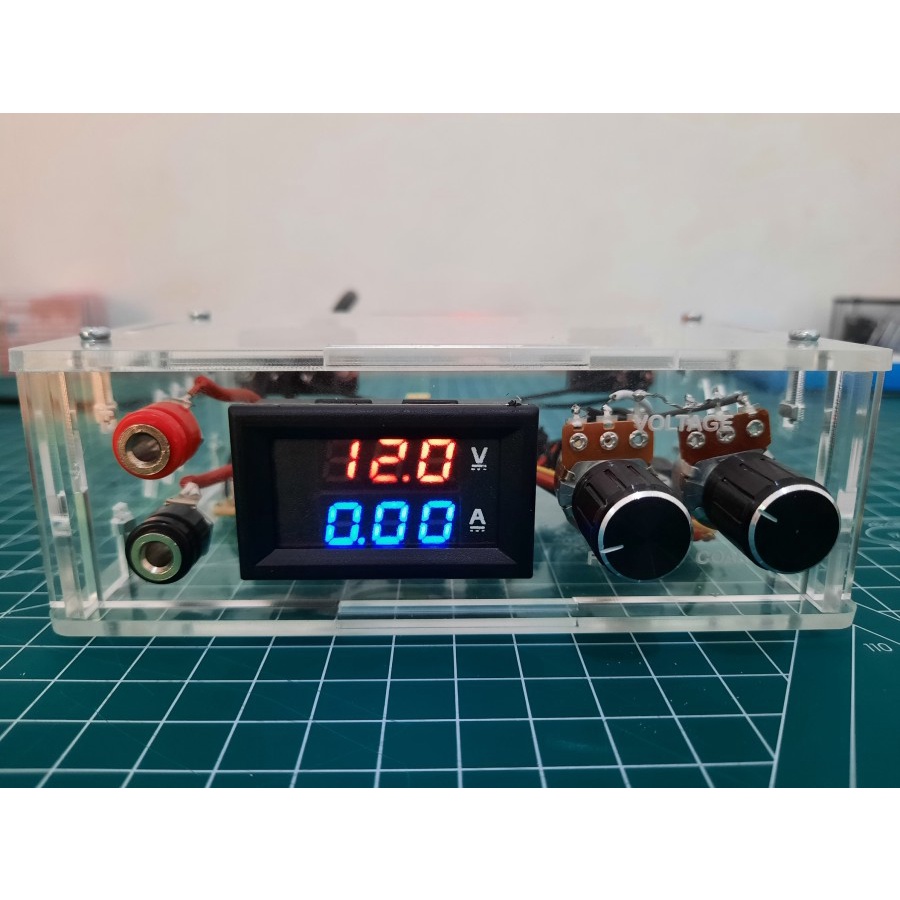 Adjustable DC Power Supply DC 2A Dengan Voltmeter dan Ampere Meter