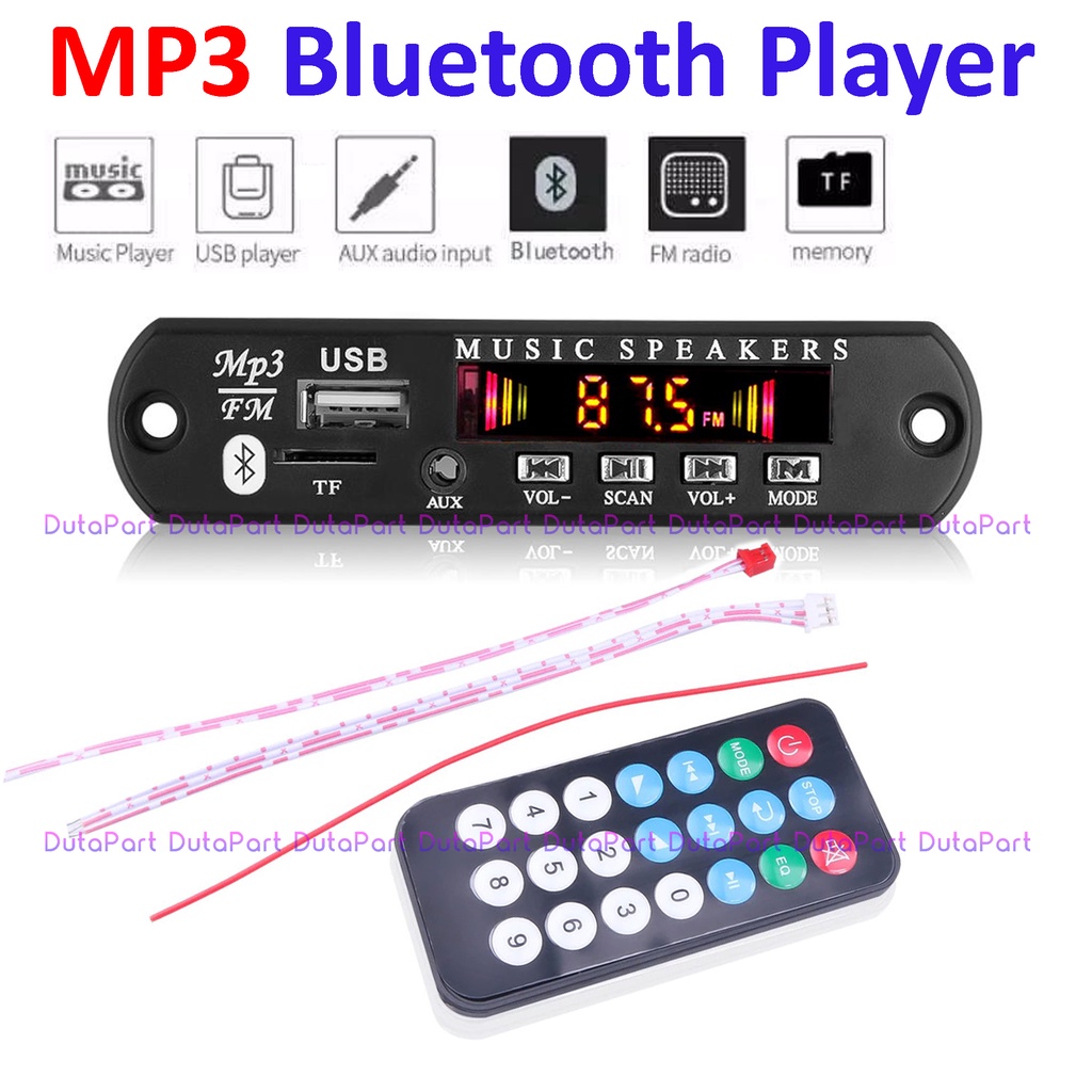 MP3 Bluetooth Player Module Modul Kit Radio FM USB TF SD AUX Remote