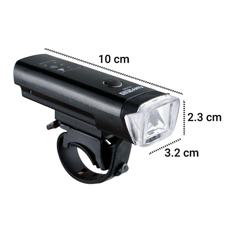 TaffLED Lampu Sepeda LED USB Rechargeable XPG 350 Lumens - HJ-047 - Black