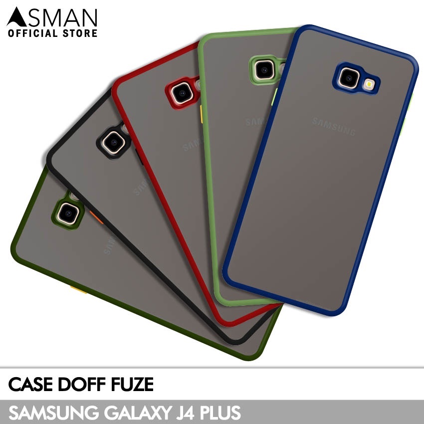 Asman Case Samsung Galaxy J4 Plus Doff Fuze Premium Shield Protector