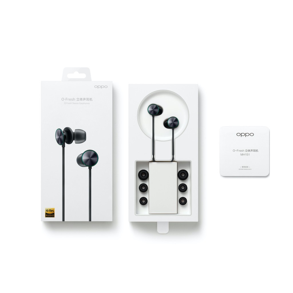 Headset OPPO Headset O-Fresh Stereo Earphones Hi-Res Audio MH151 Original 100%