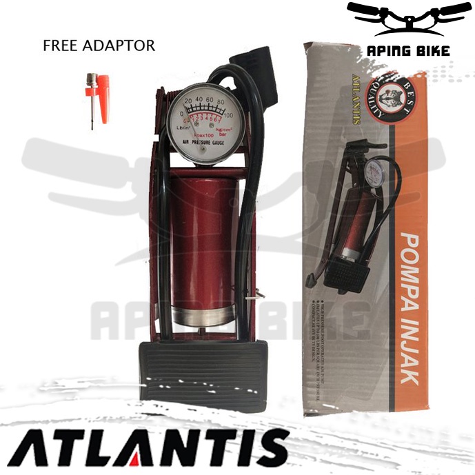 Pompa Ban Sepeda Injak Atlantis Pompa Bola Motor Mini