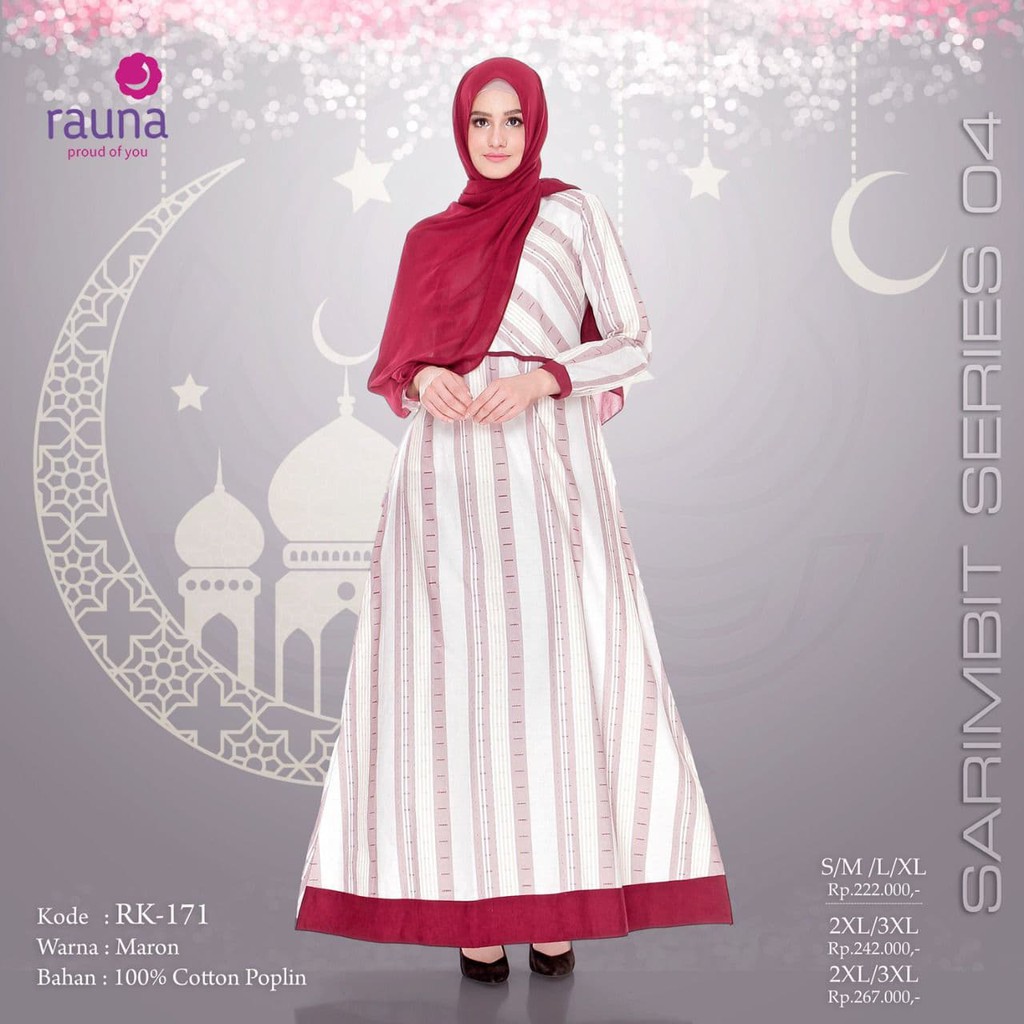 Busana Sarimbit Keluarga / RK - 171 Marun / Fashion Muslim