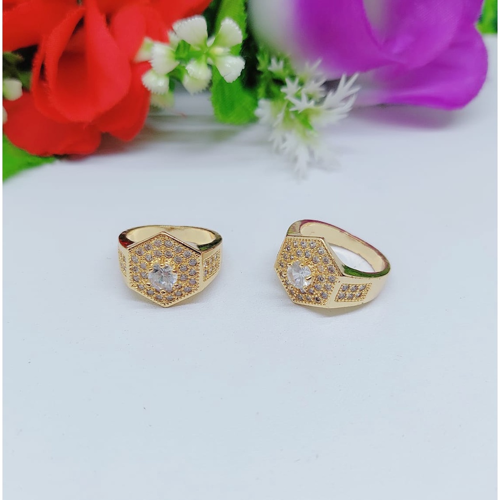 Cincin xuping permata lapis emas perhiasan fashion0448-0450