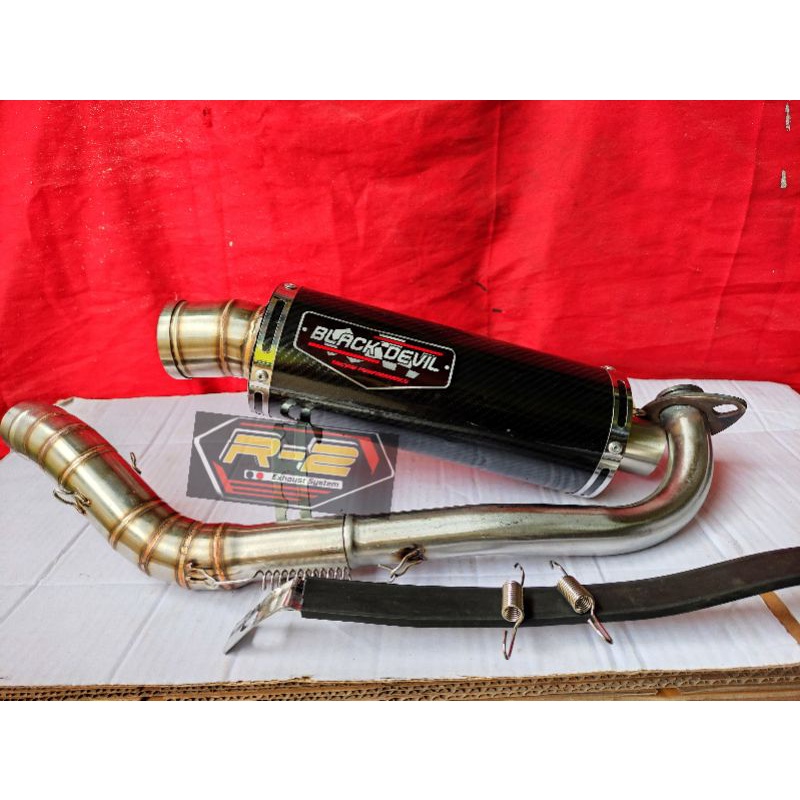 BLACK DEVIL knalpot aerox Black Devil karbon  inlet 38