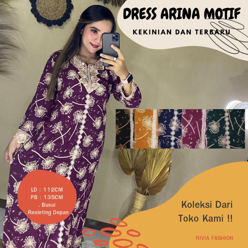 Daster Arab Motif Arina Renda Bahan Daster Rayon Premium Grosir