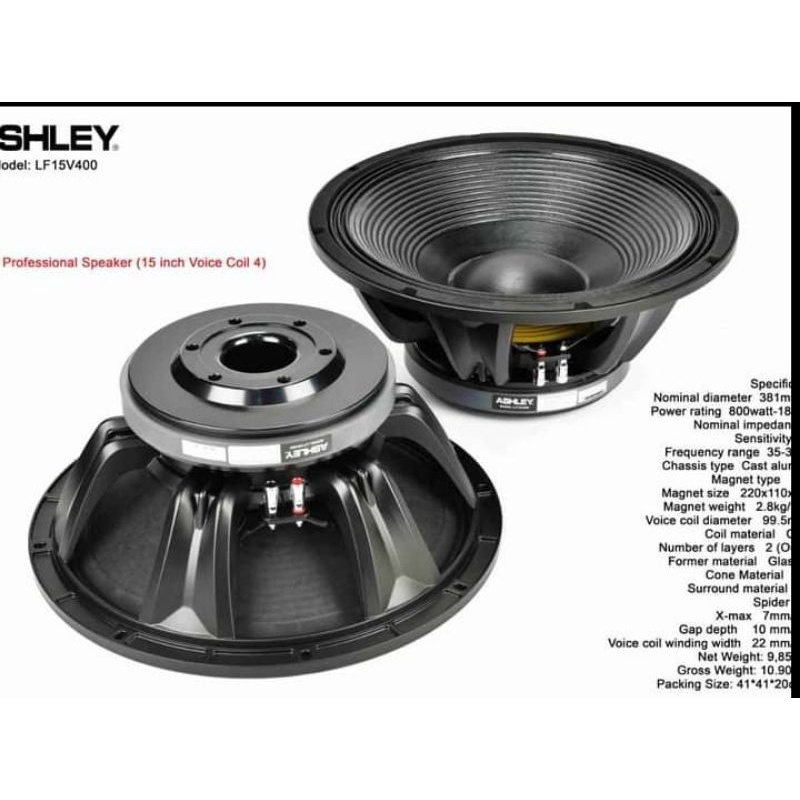 speaker original ashley 15v400 original ashley