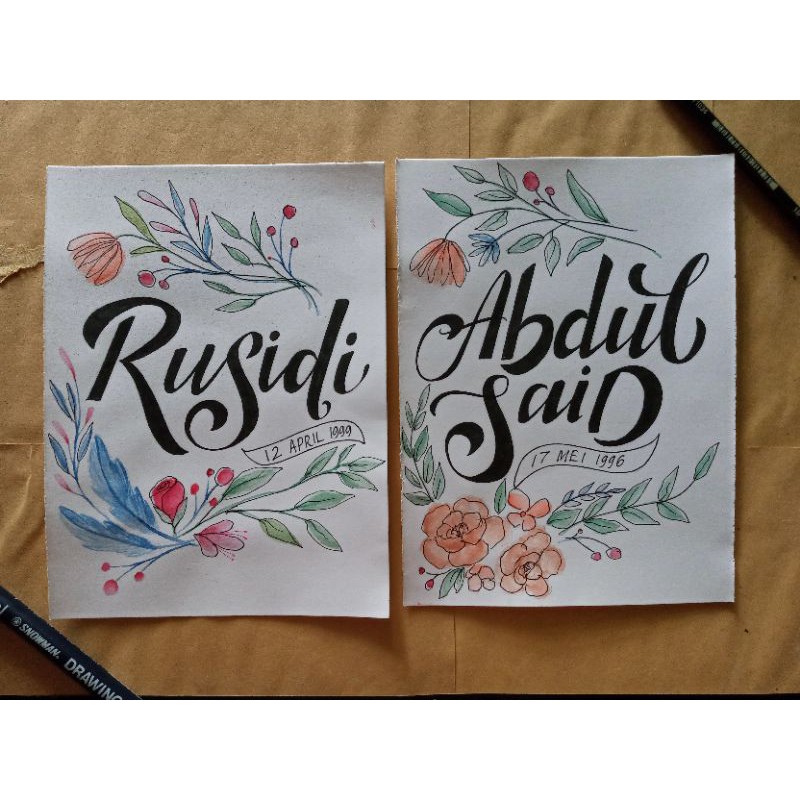 

Asmaraloka Custom Nama / Kata Hand Lettering Art