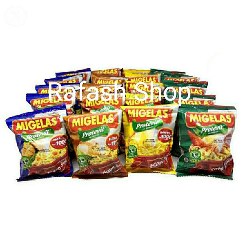 

MIE GELAS MIGELAS 1 RENCENG isi 10 sachet aneka rasa