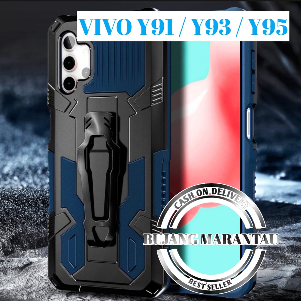 Case Armor  Vivo Y51 Y20 Y20S Y20I Y12S V20 V20SE Y17 Y12 Y11 Y15 Y50 Y30 Y91C Y1S Y91 Y93 Y95 Robot Standing Cover Casing Silikon Soft