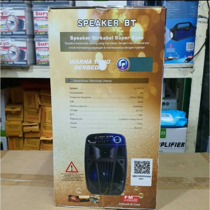 speaker bleutooth multimedia jinlong JL-1915+bonus mic