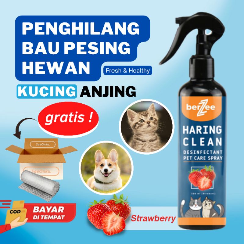 HARING CLEAN spray penghilang bau pesing kotoran hewan kucing anjing kelinci antibakteri penghilang bau