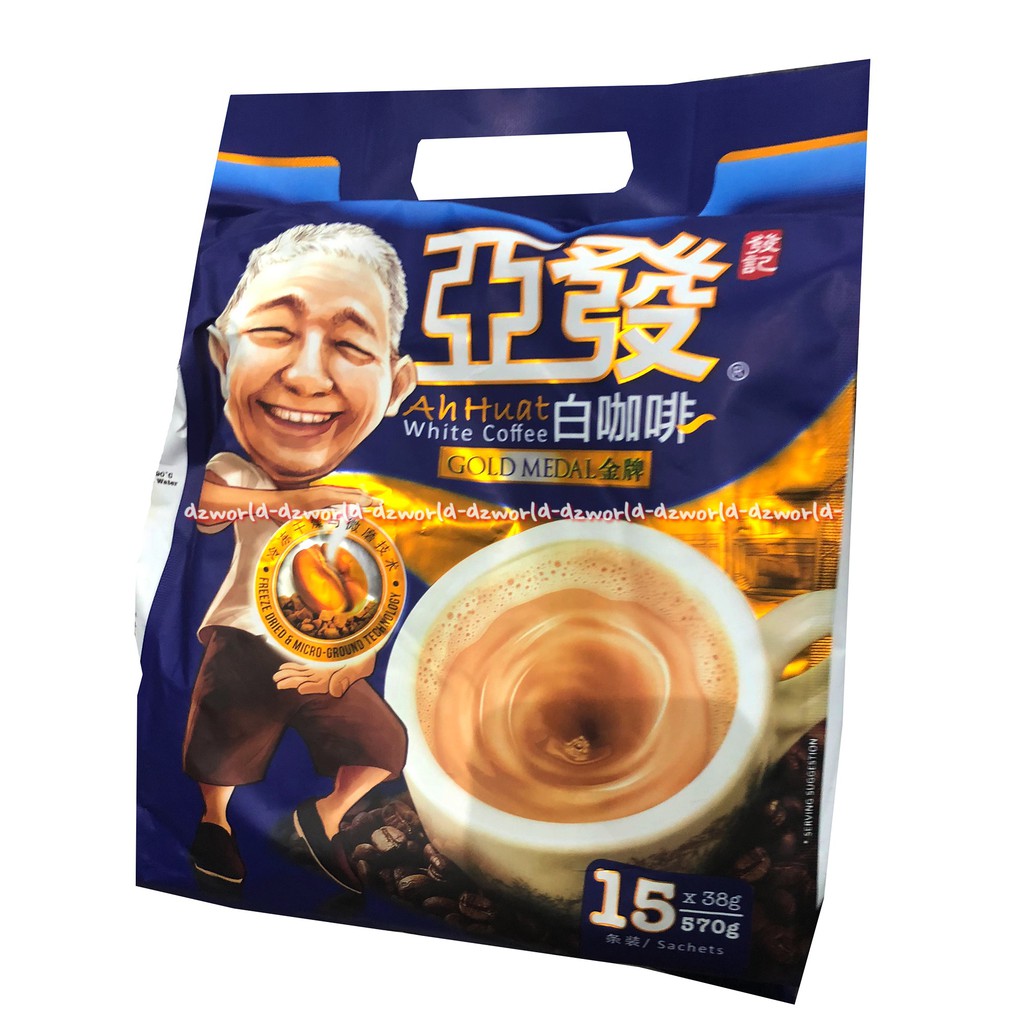 Ah Huat Kopi Putih Pracampur Gold Medal Isi 15sachets