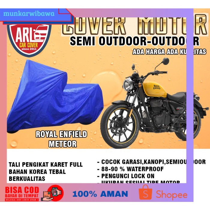 (BISA COD) Cover Motor Taslan Royal Enfield Meteor 350 c Aksesoris Motor