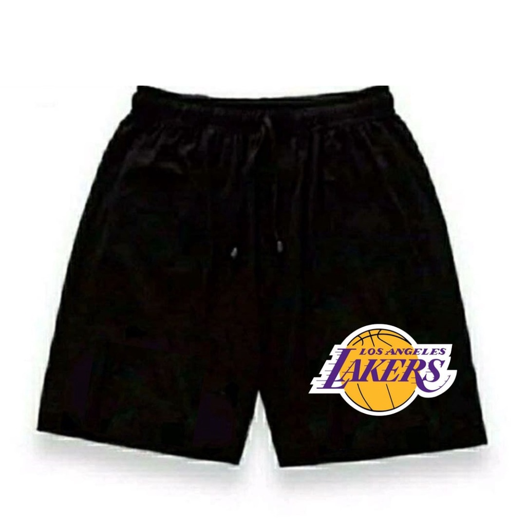 Clothing May - Celana Pendek Lakers Boxer Pria Pendek Celana Tali Kolor Bokser Kekinian Cowok Laki-Laki Bahan Babyterry Baby Terry Premium Original Murah