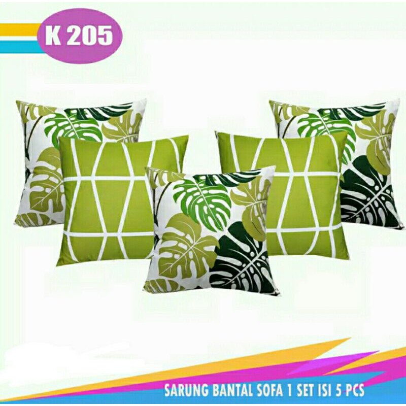 Set sarung bantal kursi sofa cushion cover 60x60 cm Sarban Prisma Hijau