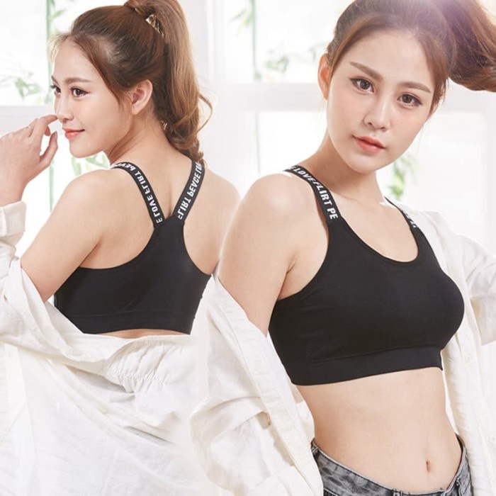BRA SPORT CAMISOLE TANKTOP BH WANITA TALI SILANG LINGERIE 02# G STRING WANITA CD CELANA HIGHT