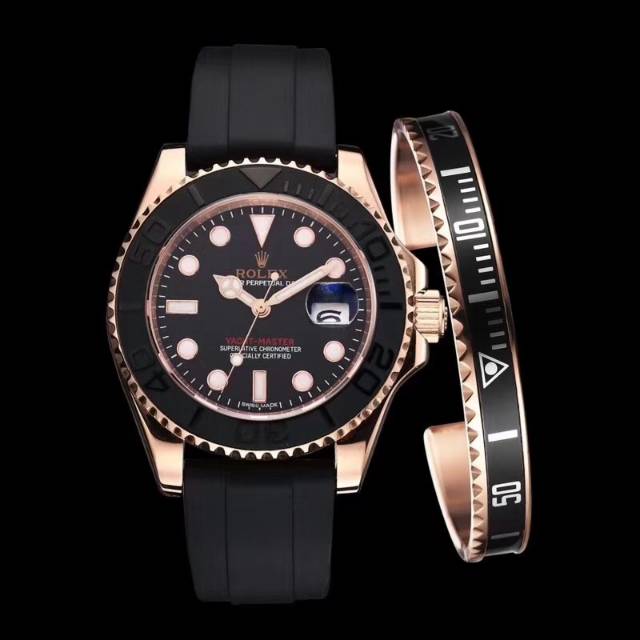 Jam Tangan Pria Rolex Yacht Master Plus Gelang Premium