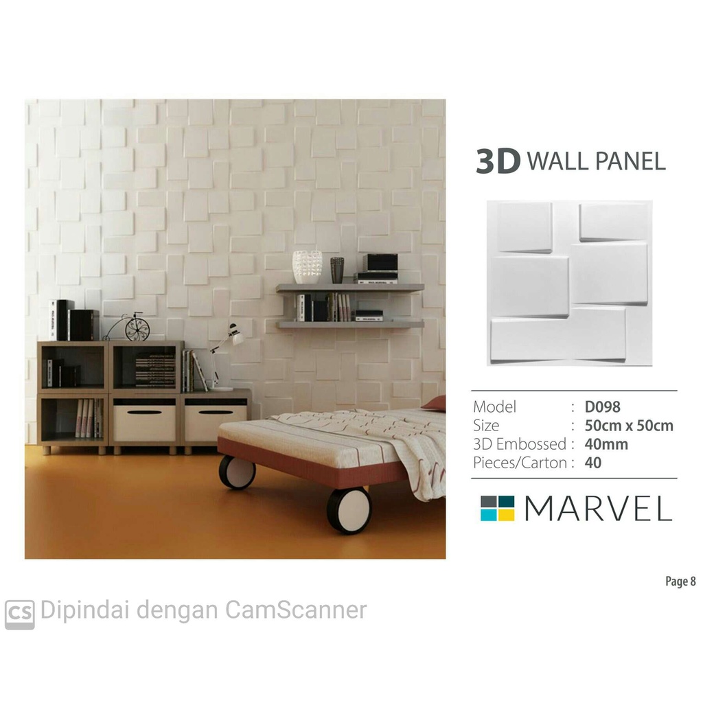 Wall Panel 3D Marvel Model D098