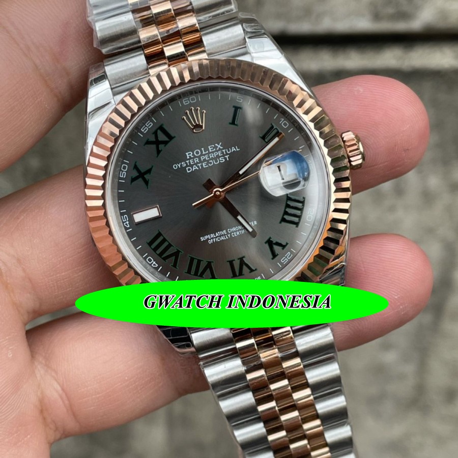 Big Sale  Jam Tangan Pria Recommended Rolex Datejust Diameter 41mm 126333 SS/YG 904L White MOP Dial 